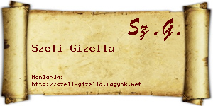 Szeli Gizella névjegykártya