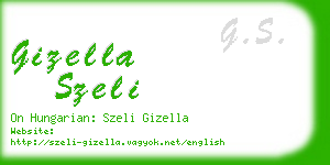 gizella szeli business card